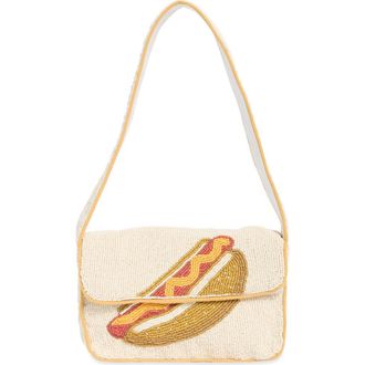 Collection XIIX Beaded Hot Dog Shoulder Bag in Ivory Multi at Nordstrom Rack