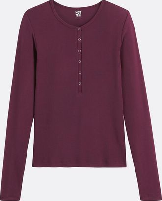 La Redoute Collections T-shirt met tuniekhals en lange mouwen