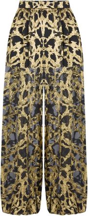 Nina Ricci Harembroek - Dames - Wijde Broeken - Geel - XS - Polyester - Broeken