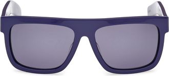adidas 56mm Navigator Sunglasses in Shiny Blue/Blue at Nordstrom Rack
