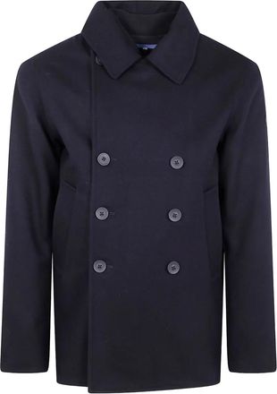People of Shibuya Osore double-breasted peacoat - men - Nylon - 52 - Blue