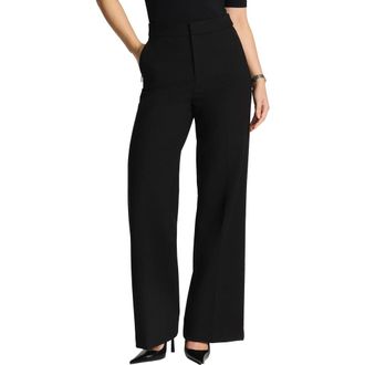 Spanx SPANXsupersmooth Wide Leg Stretch Twill Pants in Classic Black at Nordstrom, Size 3X