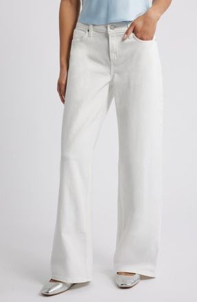 BP. Low Rise Baggy Wide Leg Jeans in White at Nordstrom, Size 32