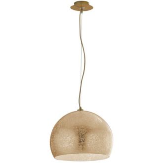 Fan Europe Lampadario a sospensione vanity oro in vetro con cavo in tessuto (3xE27)