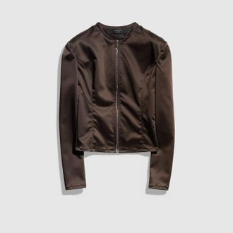 Gucci Stretch Acetate Duchesse Jacket, Brown, Ready-to-wear