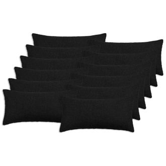 vidaXL Funda De Almohada 12 Pcs Heerlen Negro 40 X 80 Cm Boucl&eacute; Vidaxl