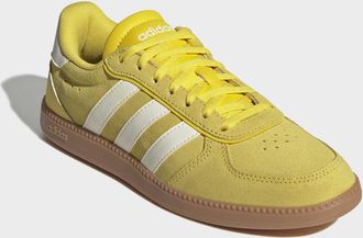 adidas Sneaker ADIDAS SPORTSWEAR BREAKNET SLEEK, Damen, Gr. 38,5, gelb, sanftes wei&szlig;, gum10, Leder, Synthetik, Schuhe Sneaker