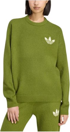 adidas Athletic Dept Gebreide Sweater - Dames - Sportshirts - Groen - XS - Fitness