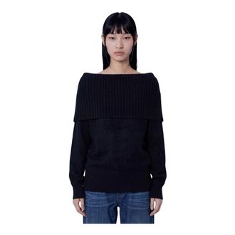Sportmax Su&eacute;ter de lana con paneles acanalados - Knitwear - Mujer - Negro - M