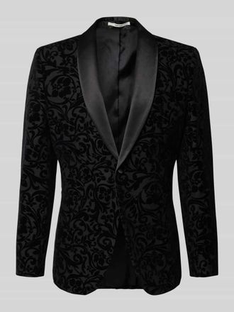 Selected Slim Fit Smoking aus Baumwoll-Mix mit Woll-Viskose Anteil Modell EDDIE in Black, Gr&ouml;&szlig;e 46