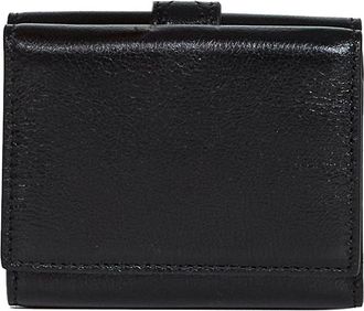 Chlo&eacute; Womens Mini Tri-Fold Wallet Paddington Black Calf Leather & Purses