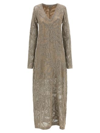 Brunello Cucinelli Beige Micro sequin dress