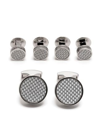 Tateossian Set gemelli e borchie Disc - Argento