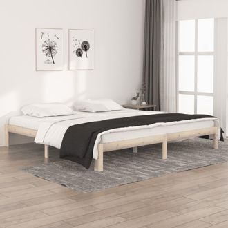 vidaXL Estructura De Cama Sin Colch&oacute;n Madera Maciza De Pino 200x200 Cm Vidaxl