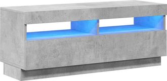 vidaXL Vidaxl - Mueble De Tv Con Luces Led Gris Hormig&oacute;n 100x35x40 Cm