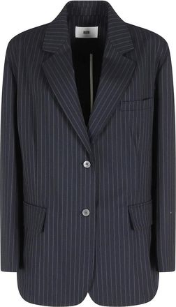 SOLOTRE Nadelstreep Blazer - Dames - Blazers - Blauw - S - Jassen