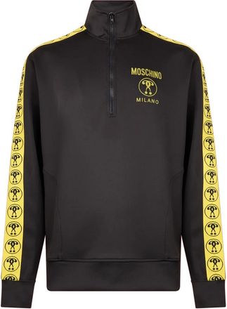 Moschino Half-Zip Hoodie - Heren - Vesten met rits - Zwart - L - Polyester - Hoodies & sweatvesten
