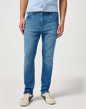 Wrangler Slim-fit-Jeans WRANGLER WRANGLER Jeans Larston, Herren, Gr. 30, L&auml;nge 34, blau, Obermaterial: 81% Baumwolle CO. 18% Polyester PES. 1% Elasthan EL., Je