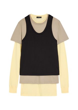 Wardrobe.NYC Layered Cotton Mini Dress - Multicoloured - S (UK8-10 / S)