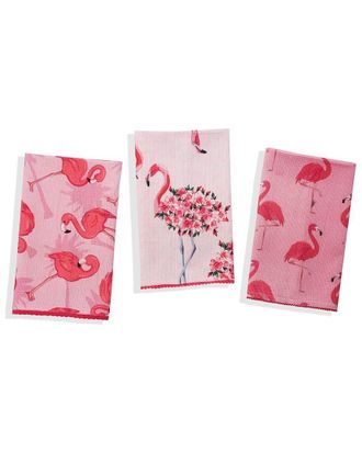 Tiramisu Tropical Flamingo Cotton Kitchen Towel Set