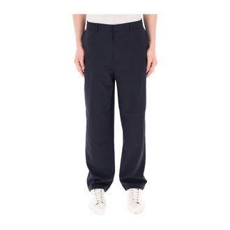 A|X Armani Exchange Straight Trousers with Lyocell - male - Armani Exchange - Straight Trousers - Blue - W30 - Trousers