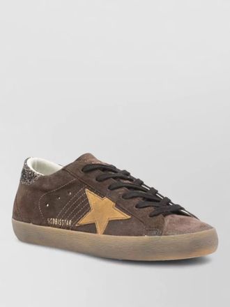 Golden Goose superstar suede sneakers star glitter heel