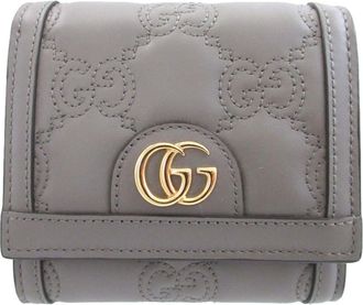 Gucci Gray Leather Wallet (Bi-Fold) (Pre-Owned)