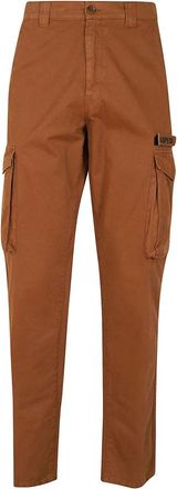 Aspesi Cargo Field Broek in Gewassen Katoen - Heren - Slim Fit Broeken - Bruin - M - Katoen - Broeken