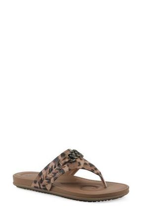White Mountain Aladdin Flip Flop in Tan/Leopard/Smooth at Nordstrom Rack, Size 7.5