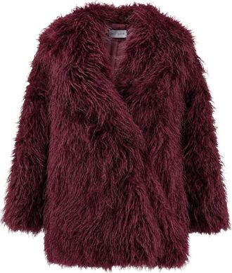 Weili Zheng Cappotto doppiopetto in ecopelliccia effetto mongolia - - Jackets - Donna - Rosso - S
