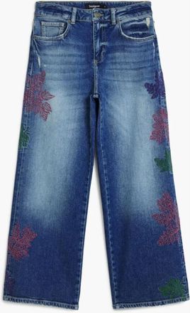 Desigual Botani Jeans - Dames - Cropped Jeans - Blauw - XS - Katoen - Jeans