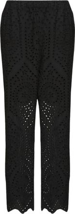 Tiffany & Co. Zwarte Dalia Broek - Dames - Straight fit broeken - Zwart - Xs/S - Broeken