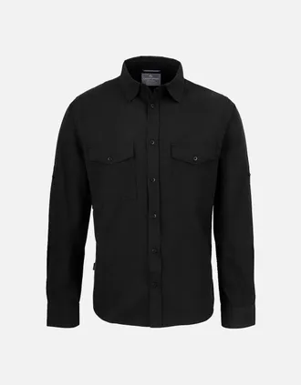 Craghoppers Mens Craghoppers Mens Expert Kiwi Long-Sleeved Shirt - Black - Size: 40/Regular