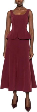 Roland Mouret 007M-Lp Burgu Dress - - Dresses - Donna - Rosso - M
