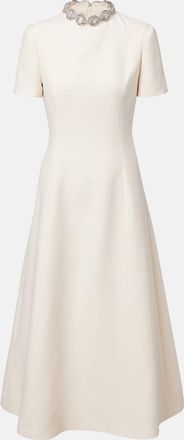 Valentino Crepe Couture embellished midi dress