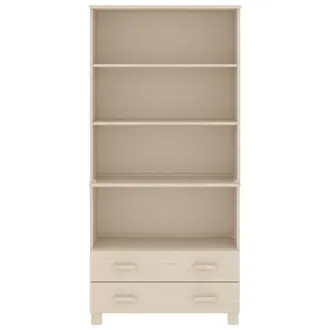 Berkfield Home Highboard HAMAR Solid Wood Pine Honey Brown in Light Brown