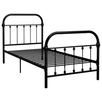 Berkfield Home Bed Frame Black Metal 90x200 cm