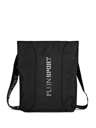 Plein Sport embossed-logo shoulder bag - men - Polyurethane - OS - Black