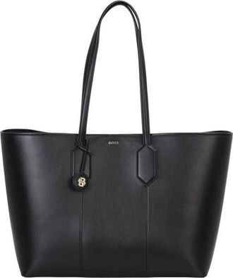 BOSS Liriel Faux Leather East/West Shopper Bag in Black at Nordstrom