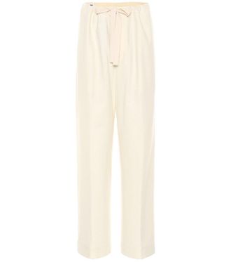 Jil Sander Twill wool-blend wide-leg pants