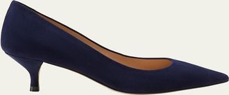 Stuart Weitzman Stuart Suede Kitten Pumps