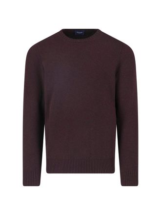 Drumohr Brown Cashmere Crewneck Sweater