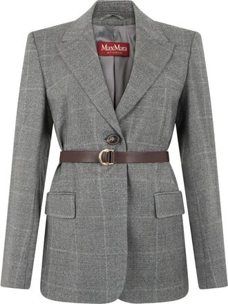 Max Mara Quagga Blazer - Dames - Blazers - Grijs - S - Wol - Jassen