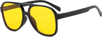 Generic Mens Outdoor Vacation Sunglasses Sports Women Commuter Sun Glasses(Yellow)