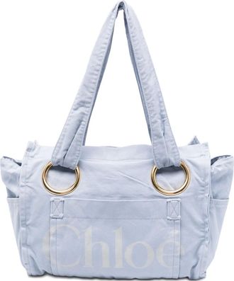 Chloé Borsa tote Plage - Blu