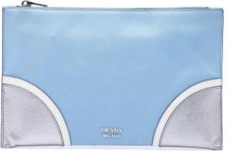 Prada Borsa Clutch Pre-owned - - Pre-owned - Donna - Blu - ONE SIZE