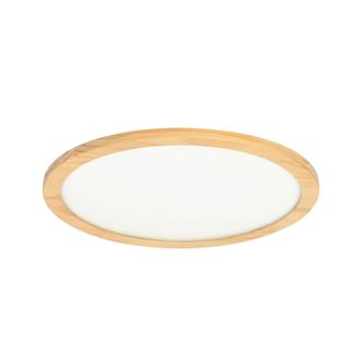 Lucande L&aacute;mpara de techo LED de Madera Marr&oacute;n