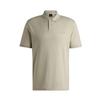 HUGO BOSS Pe Interlock Polo - Heren - Tops - Beige - Maat: M Katoen