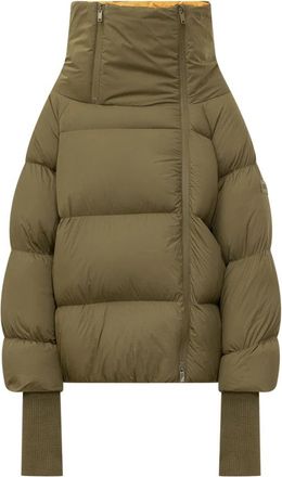 Ganni Future Nylon Quilt Puffer - Dames - Winterjassen - Groen - 2XS - Nylon - Jassen
