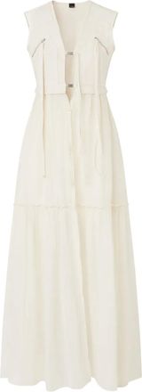 Pinko Abito lungo con fibbia - Bianco